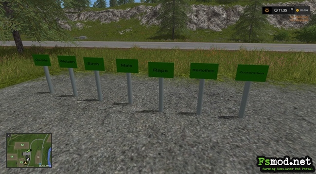 FS17 – Placeable Signs V1