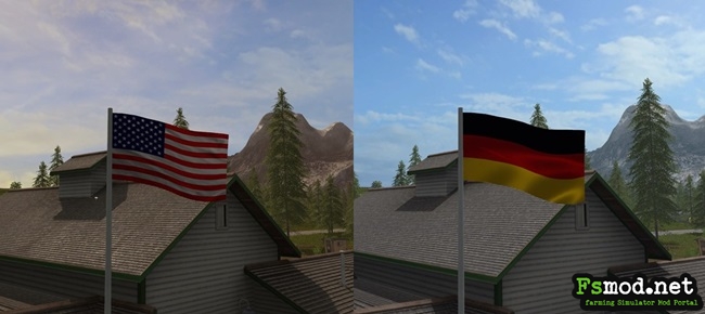 FS17 - German and US Flag V1