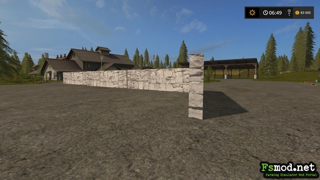 FS17 - Placeable Wall 10M and Collision V2
