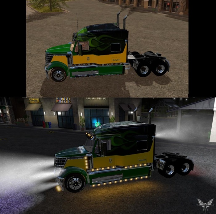 FS17 - Lonestar Dark Green & Yellow Truck V1