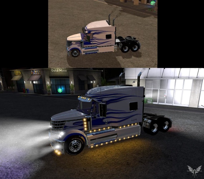 FS17 - Lonestar White and Blue Truck V1