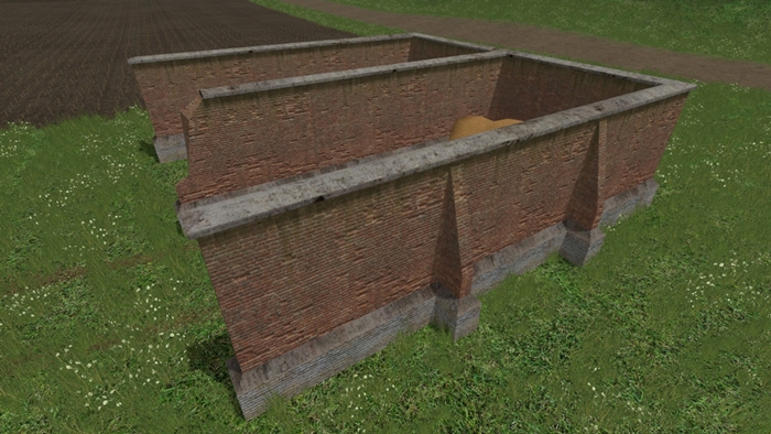 FS17 - Old Style Brick Storage Bunkers Prefab