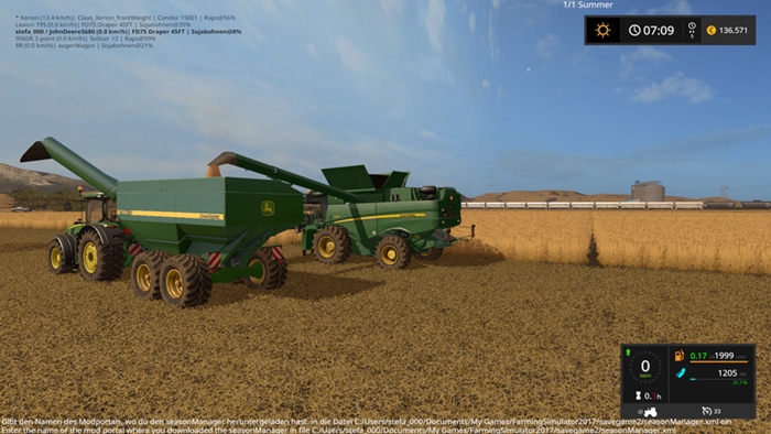 FS17 - John Deere 650 – Grain Wagon V 1