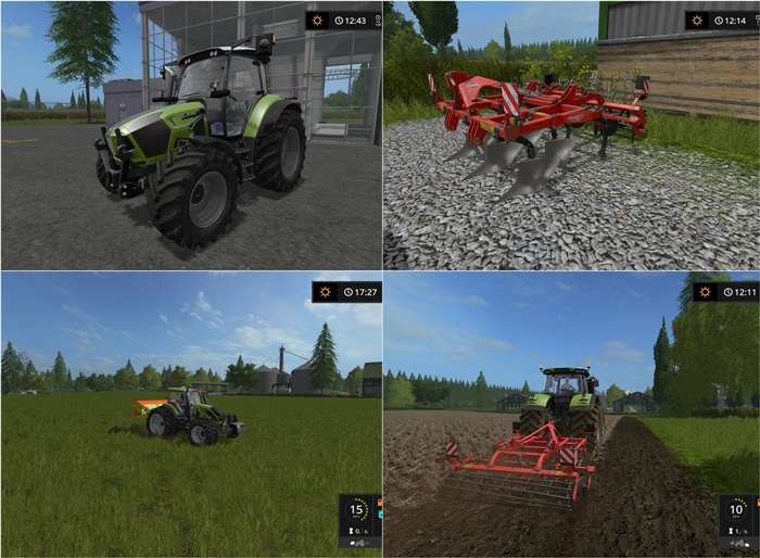 FS17 - KUHN SMALL CULTIPLOUGH + TWO TRACTORS