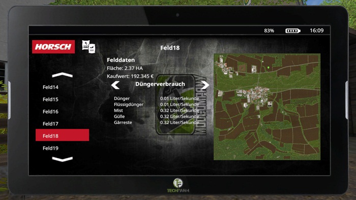 FS17 - FarmingTablet – App: Horsch Management