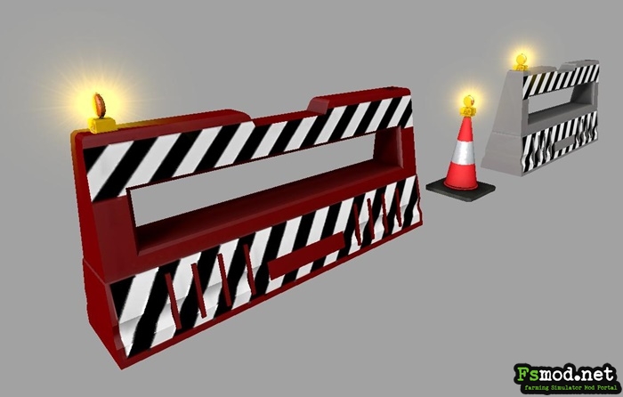 FS17 - Warning Cone And Flashinglight V1.0