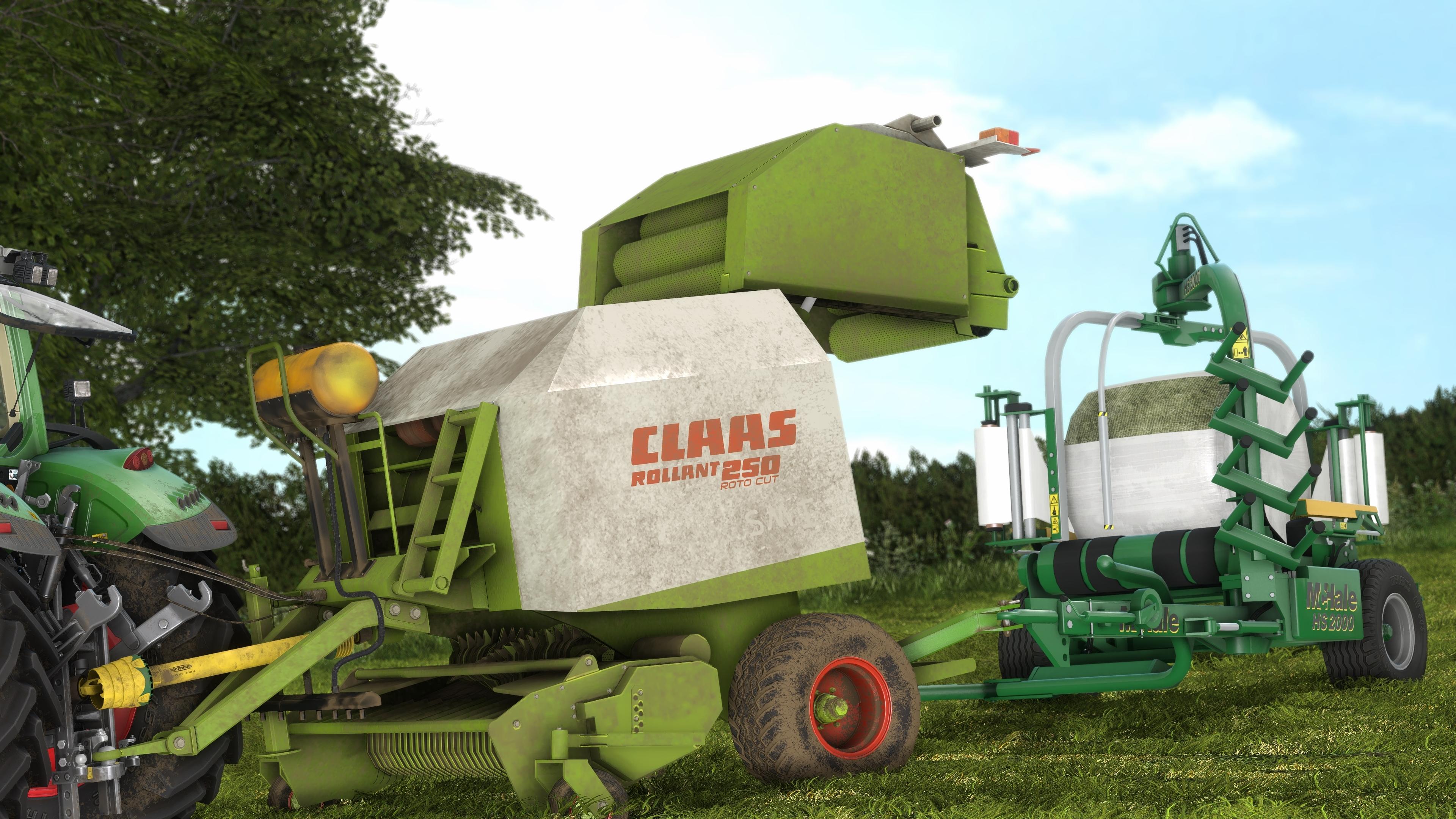 FS17 - Claas Rollant 250 With Bale Wrapper Arm V1.0
