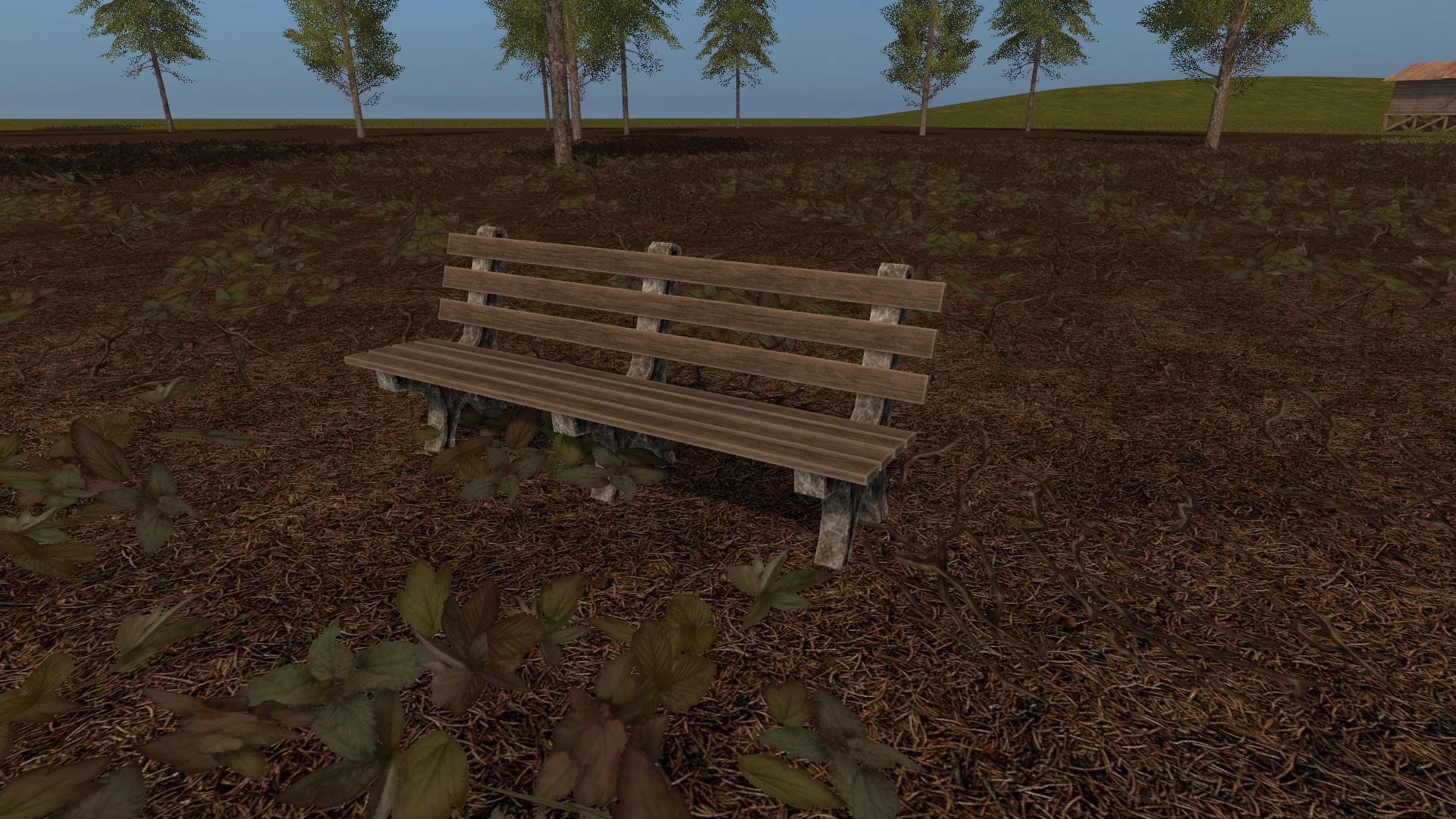 FS17 - Placeable Park Bench V1.0