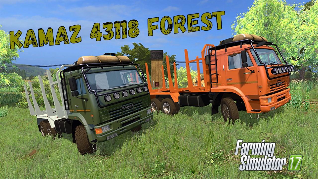 FS17 - Kamaz 44118 Forest + Trailer V1.0