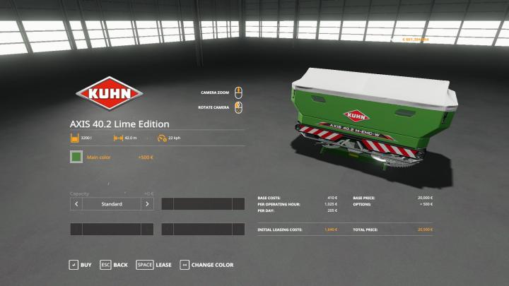 FS19 - Kuhn Axis 40.2 Lime Edition V1.0.0.1