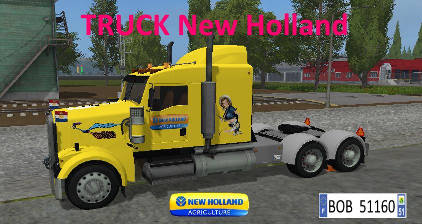 FS17 - Truck + Trailer Yellow New Holland V1.1