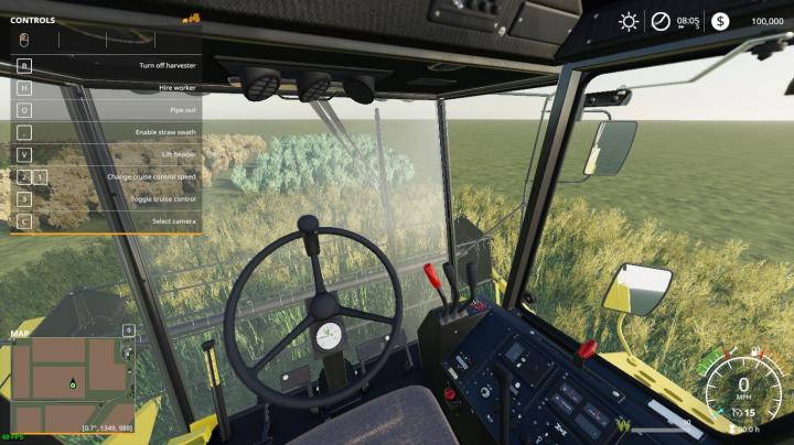 FS19 - Maptemplate With Working Crops V1