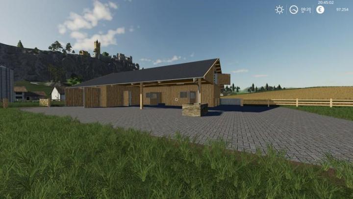 FS19 - Wooden Horse Stable With Dung V1
