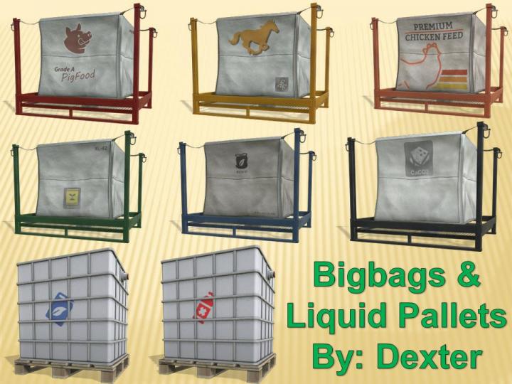 FS19 - Bigbags & Liquid Pallets V1