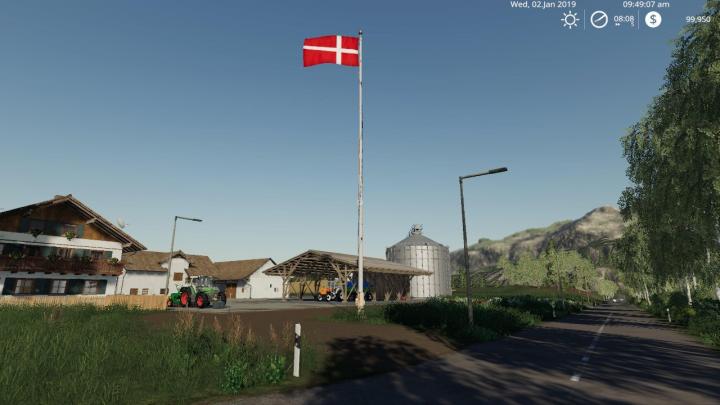 FS19 - Denmark Flag V1.0.1