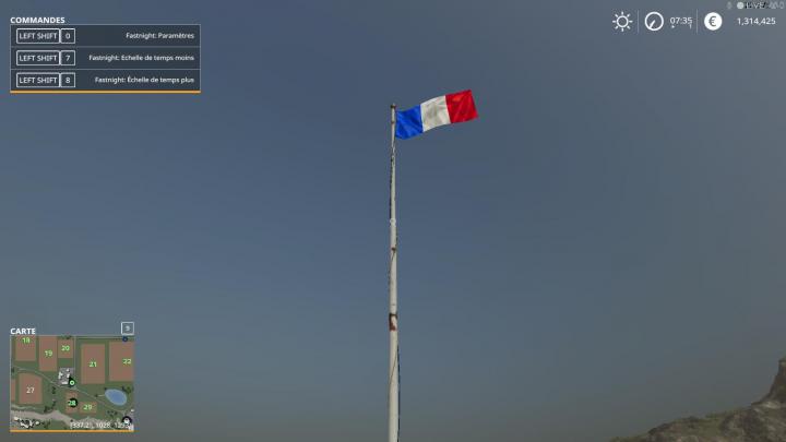 FS19 - French Flag + Sound V1