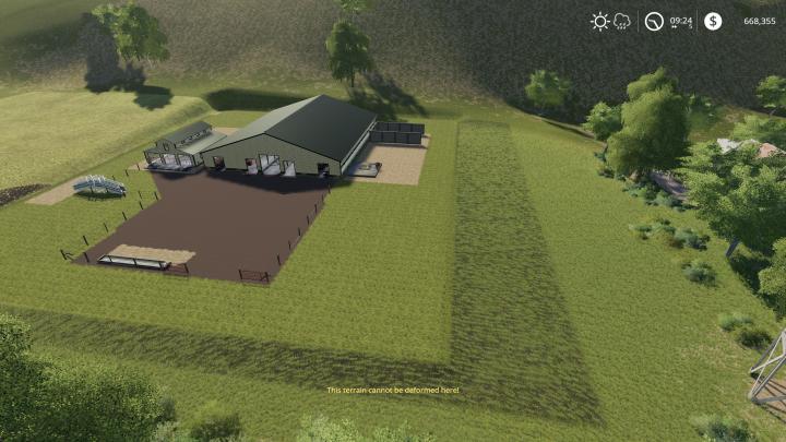 FS19 - Large American Cow Shed V1