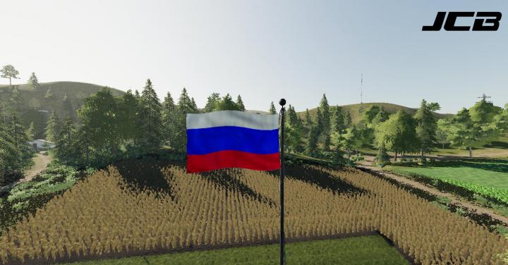 FS19 - Placeable Russian Flag V1