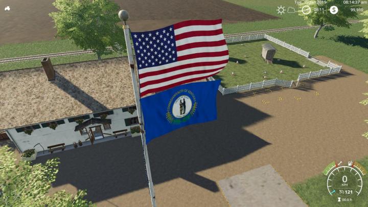 FS19 - Usa Above Kentucky Flag V1