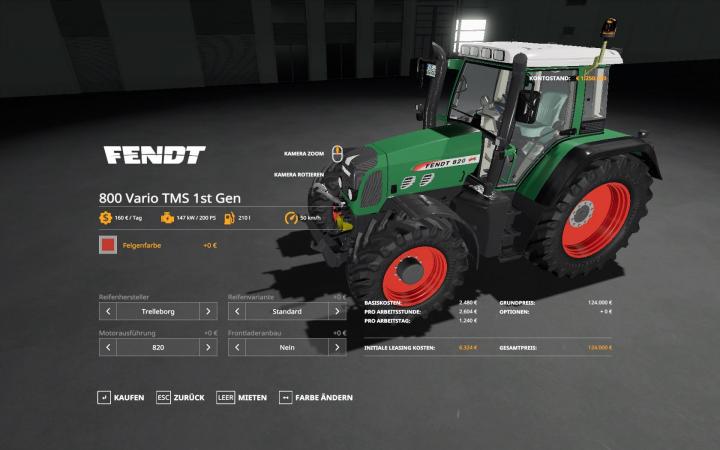 FS19 - Fendt 800 Vario Tms Tractor V1.0.0.8