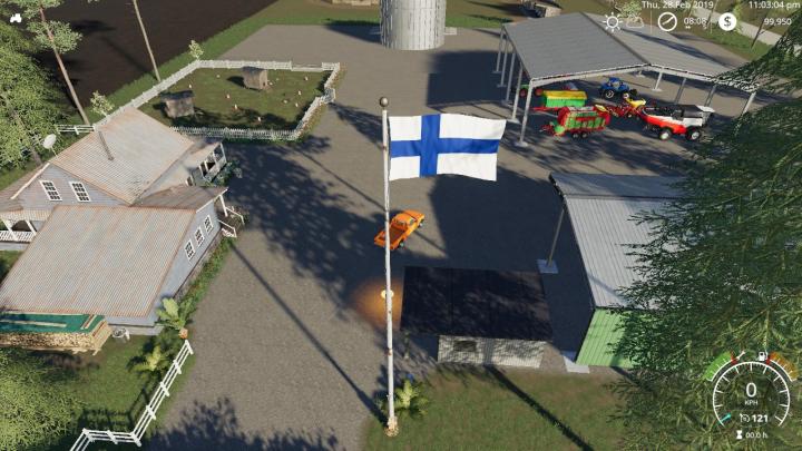 FS19 - Placeable Finland Flag V1.0