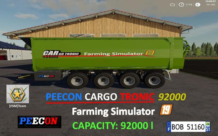 FS19 - Fsm Peecon Cargo92000 V1.0.0.1