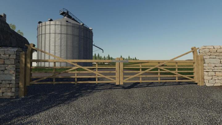 FS19 - Wooden Gates Fences And Stone Walls V1.0