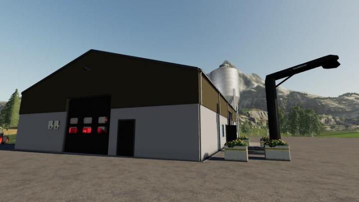 FS19 - Hall With Silo For Woodchip V2.0