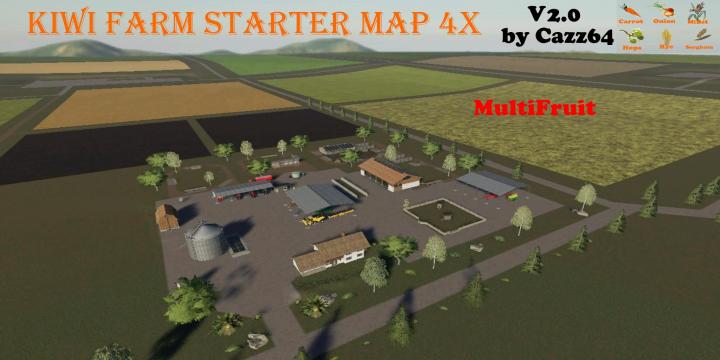 FS19 - Kiwi Farm Starter Map 4X Multi Fruit V2.0