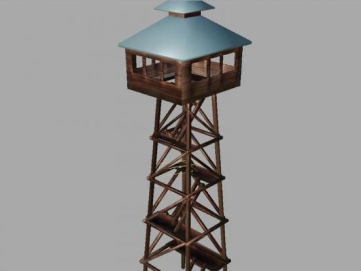 FS19 - Watch Tower Prefab V1.0
