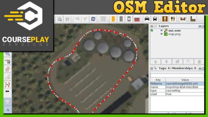 FS19 - Courseplay 6 Editor Osm Converter V1.0.2
