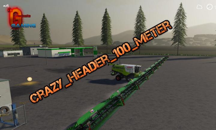 FS19 - Crazy Header 100 Meter V1.0