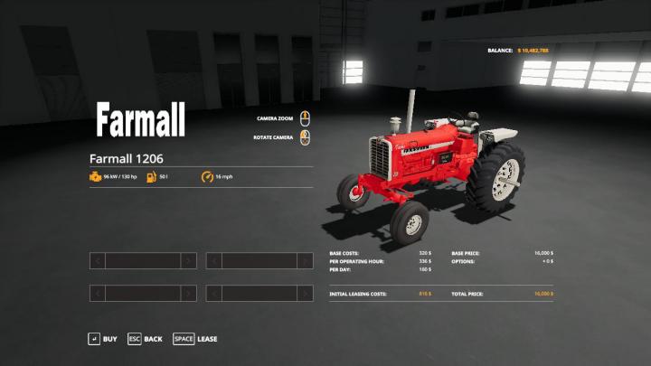 FS19 - Farmall 1206 Tractor V1.0
