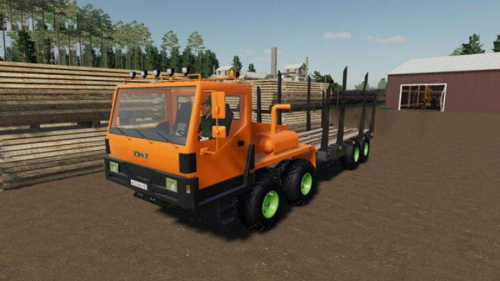 FS19 - Kraz 7634He Logging Truck V1.0
