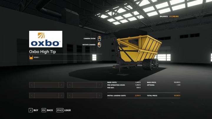 FS19 - Oxbo Dump Cart V1.0