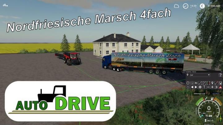 FS19 - Autodrive Route Network Nf March 4-Way With Trenches V1.0