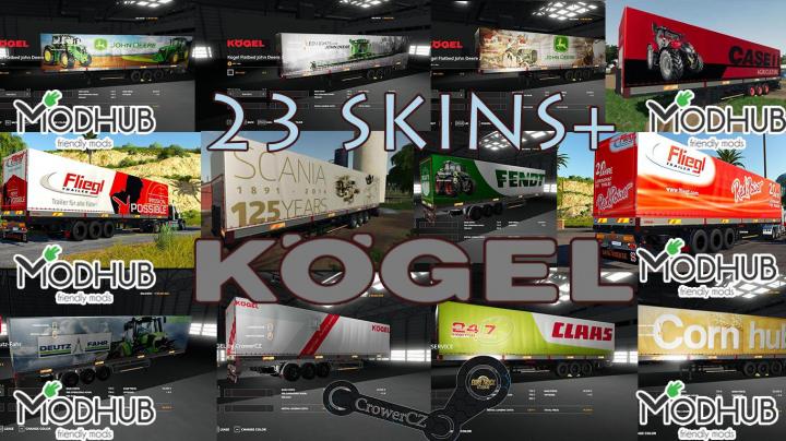 FS19 – Kogel Autoloader Pack Trailers 23+ Skins