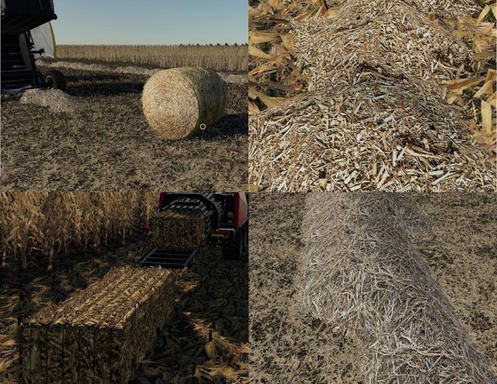 FS19 - Corn And Soybean Straw Bales V1.0