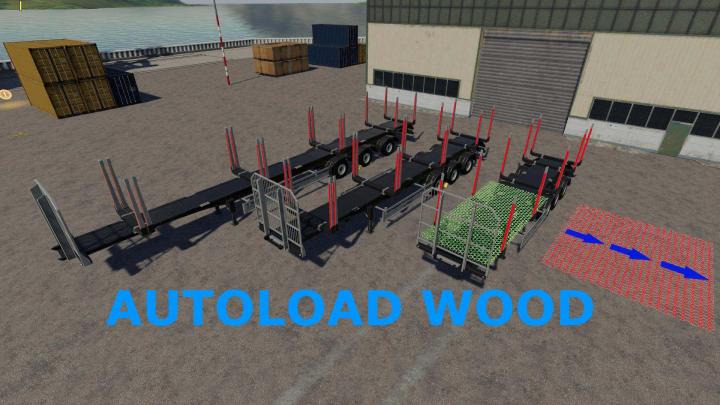 FS19 - Fliegl Timber Runner Wide With Autoload Wood V1.0