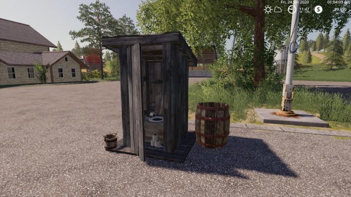 FS19 - Outhouse With Sleep Trigger V1.0