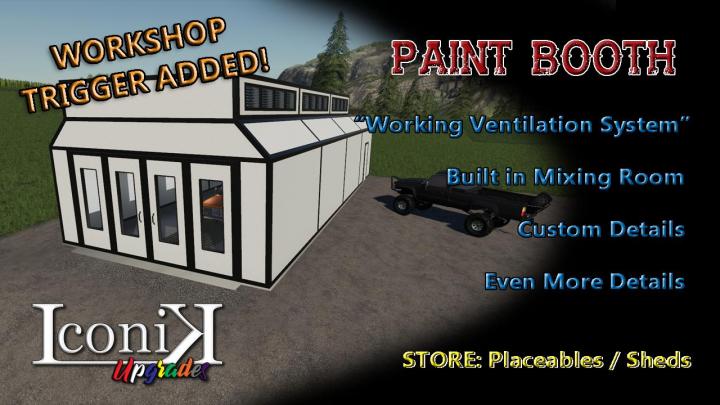 FS19 - Iconik Paint Booth V2.0