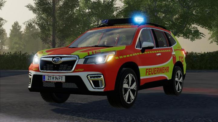 FS19 - Subaru Forester Fire Brigade Kdow Skin V1.1