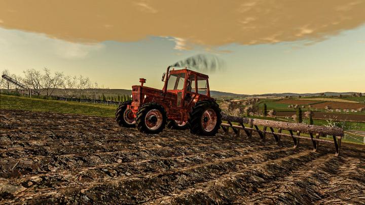 Rusty Tractor With Old Plow V1.0