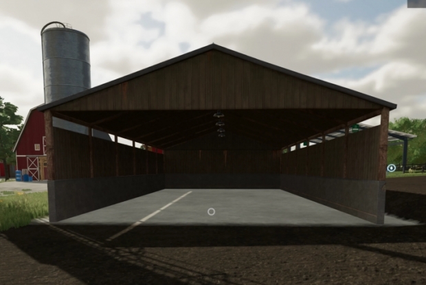 Wooden Open Garage (White, Brown, Red And Blue) V1.0