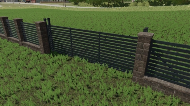 Rustic Brick And Metal Fence V1.0