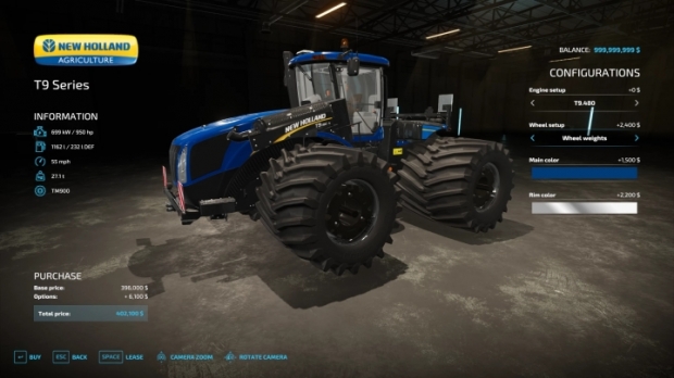 Beast New Holland T9 Series Tractor V1.0