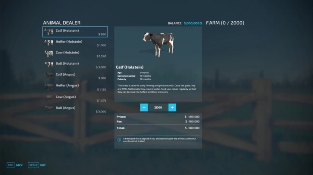 Increase Maximum Purchase Limit For Animals V1.0.0.2