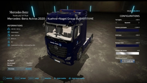 Mercedes Actros 2020 Kuehne + Nagel Group V1.0