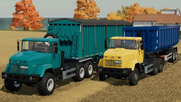 Kraz 6443 & Trailers V1.0