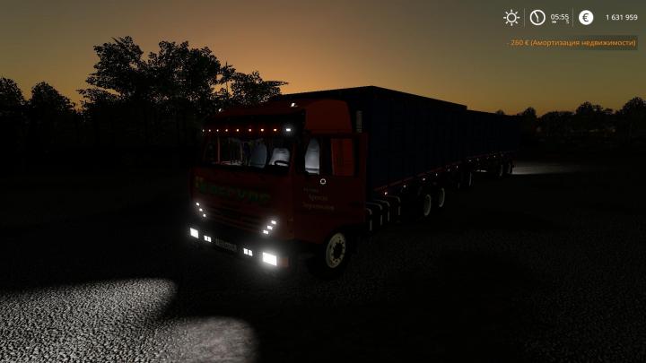 Kamaz Grain Truck And Trailer V1.0